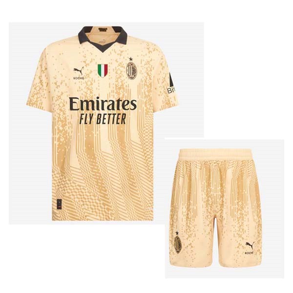 Camiseta AC Milan 4ª Niño 2022-2023 Amarillo